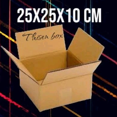 

Kardus box packing 25x25x10 cm | die cur recycle packaging | souvenir | oleholeh