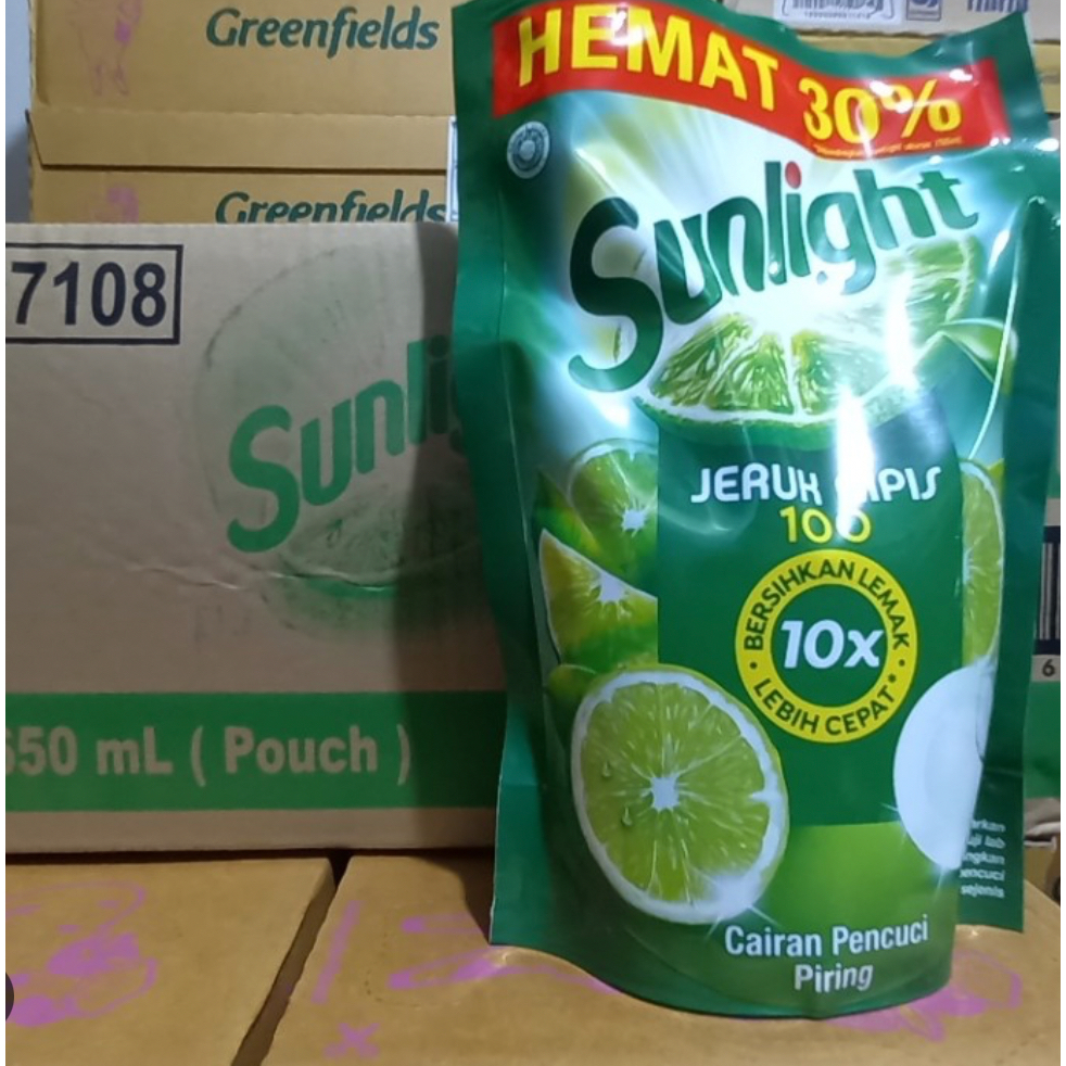 Sunlight Dus 650 x 12 Refill / Sunlight Lime 650ml x 12 / Sunlight Besar 1 dus / Sabun Sunlight