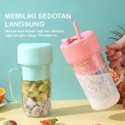 Fzg  CLS  Blender Portable CRUSHER JUICER Mini  Sedotan Juicer Personal Size USB Rechargeable Mini M