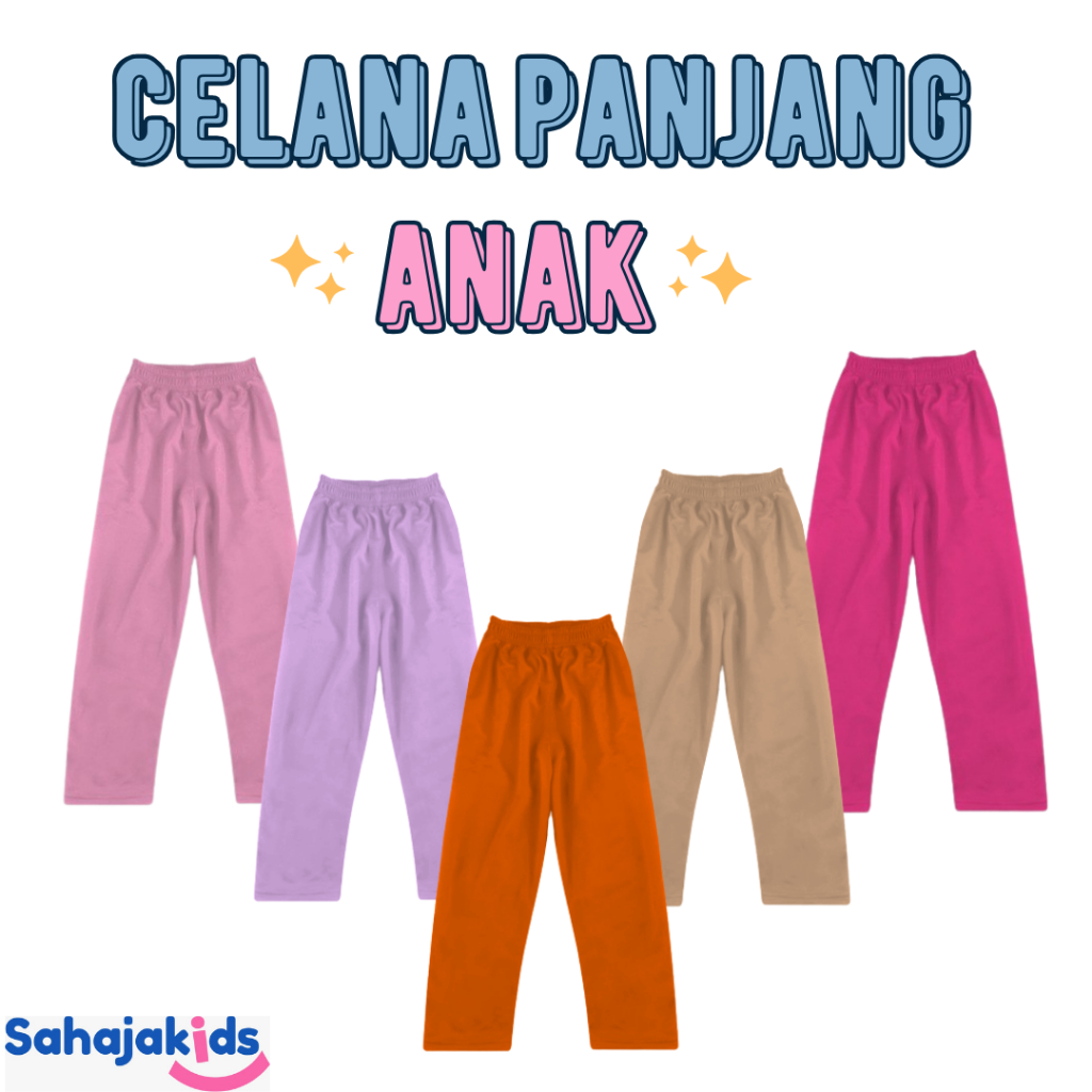 Celana Panjang Anak Perempuan Celana Harian Anak Celana Training Anak 1-12 Tahun