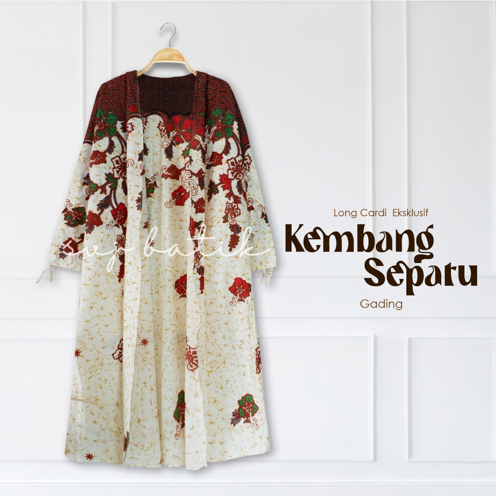 Cardigan outer panjang batik terbaru wanita