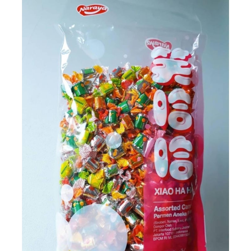 

permen buah Xiao Haha Assorted Candy Aneka Rasa Buah 500gr Exp 2026