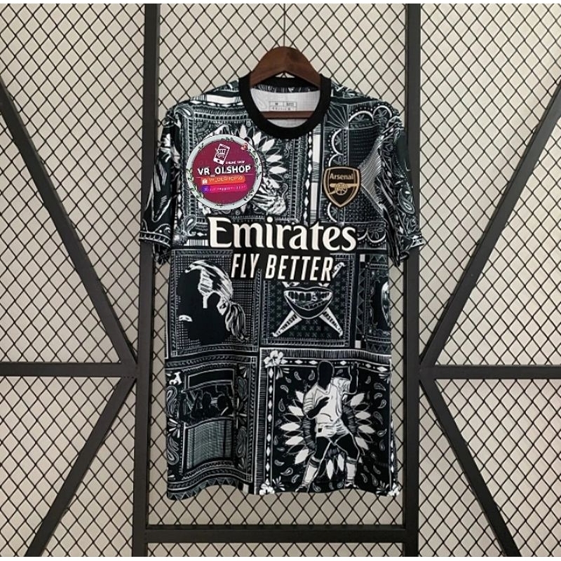 JERSEY ARSENAL PREMATCH IAN WRIGHT GRADE ORI NEW GO TERBARU