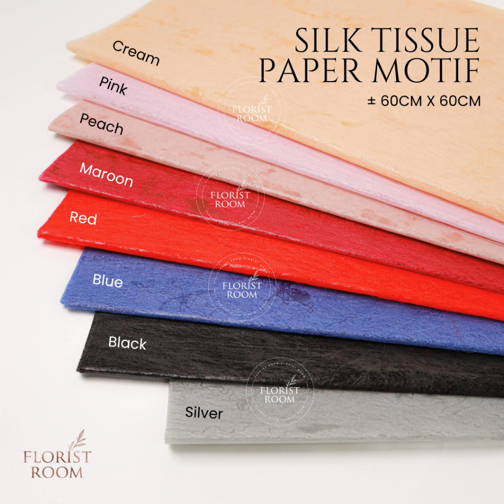 

Silk Tissue Paper Motive 20 lembar - kertas bunga - wrapping - buket