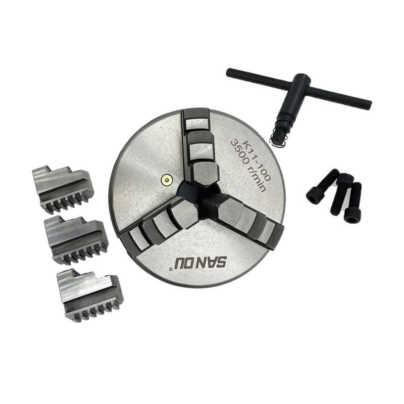 Chuck Bubut Alat Penjepit Mesin Bubut 3 Rahang Untuk Pengerjaan Kayu - 100