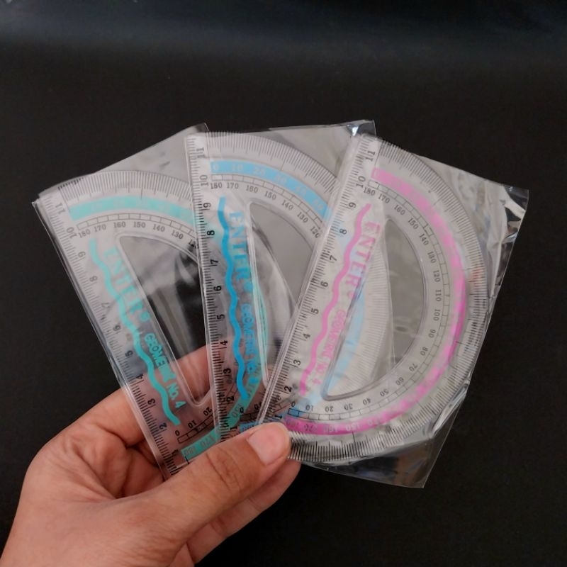 

(1 lusin) Penggaris Busur Enter 180° No.4