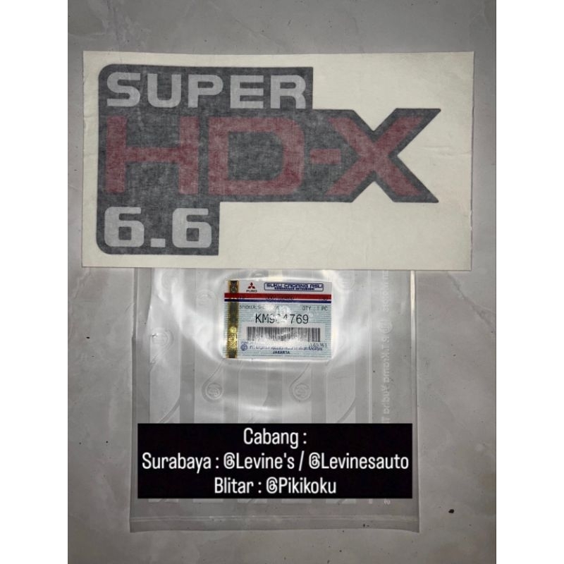stiker HDX original KM904769 / sticker canter hdx / stiker body colt diesel / stiker SUPER HDX 6.6 o