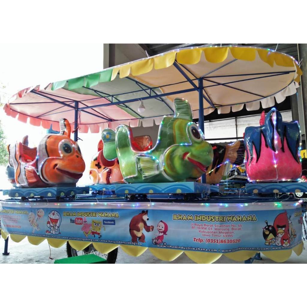 Kereta panggung wahana fiber(lengkap aksesoris)
