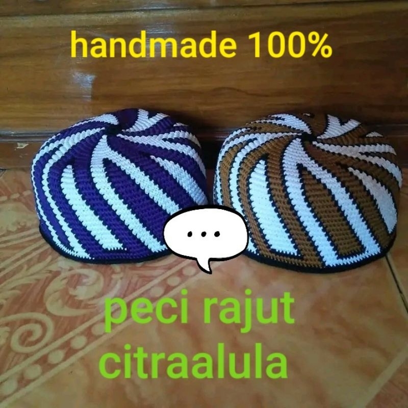 peci rajut motif songkok rajut kopyah dewasa