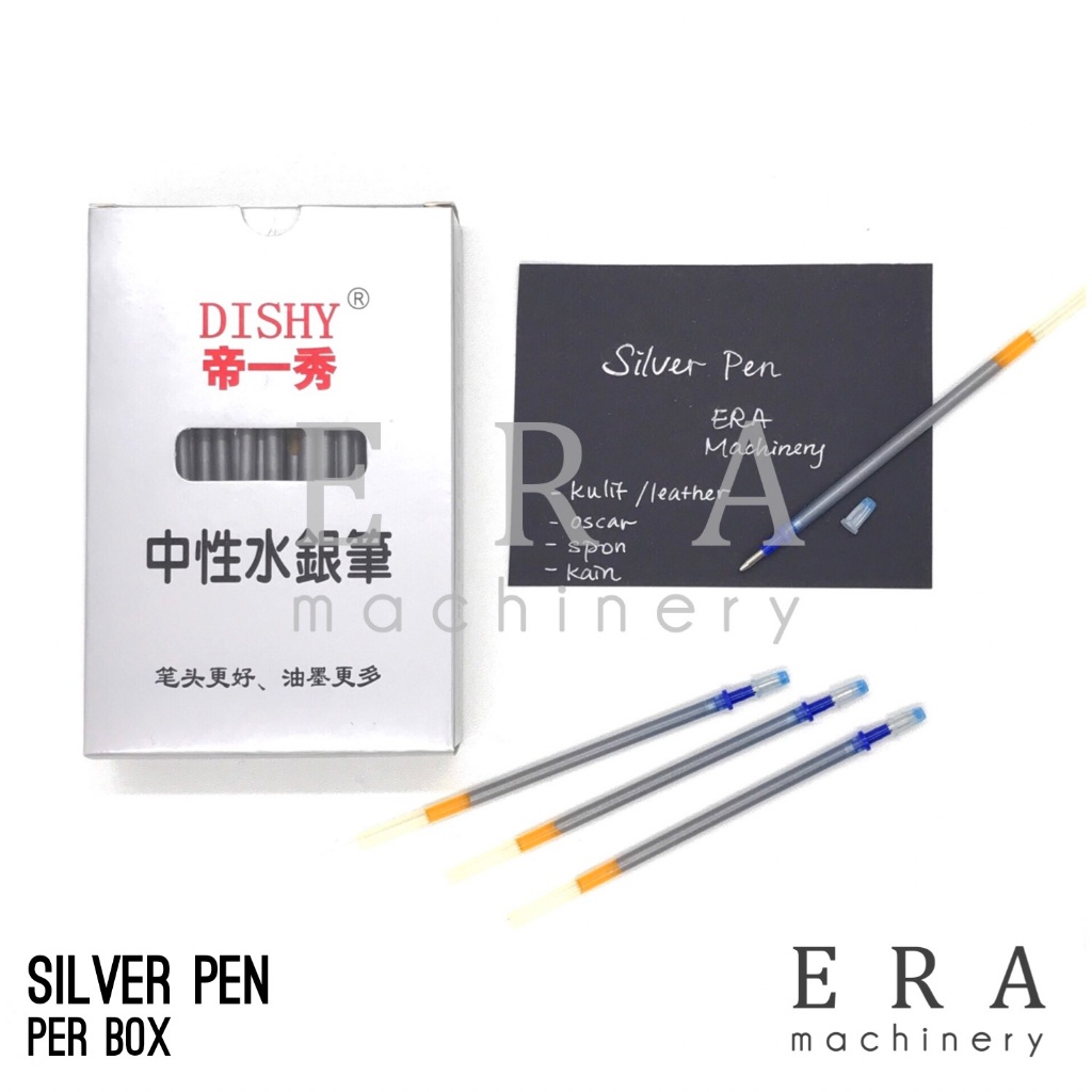

Silver Pen per Box Isi Bolpen Kulit Leather Penanda Pola Refill Perak