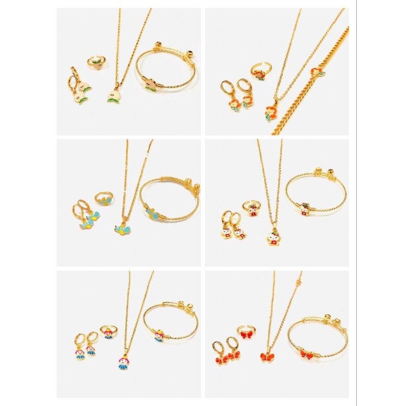 gelang set anak xuping gelang perhiasan imitasi anak satu set