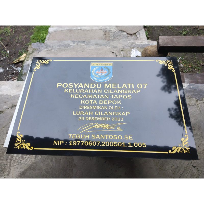 PRASASTI PERESMIAN GRANIT 40CM X 60CM