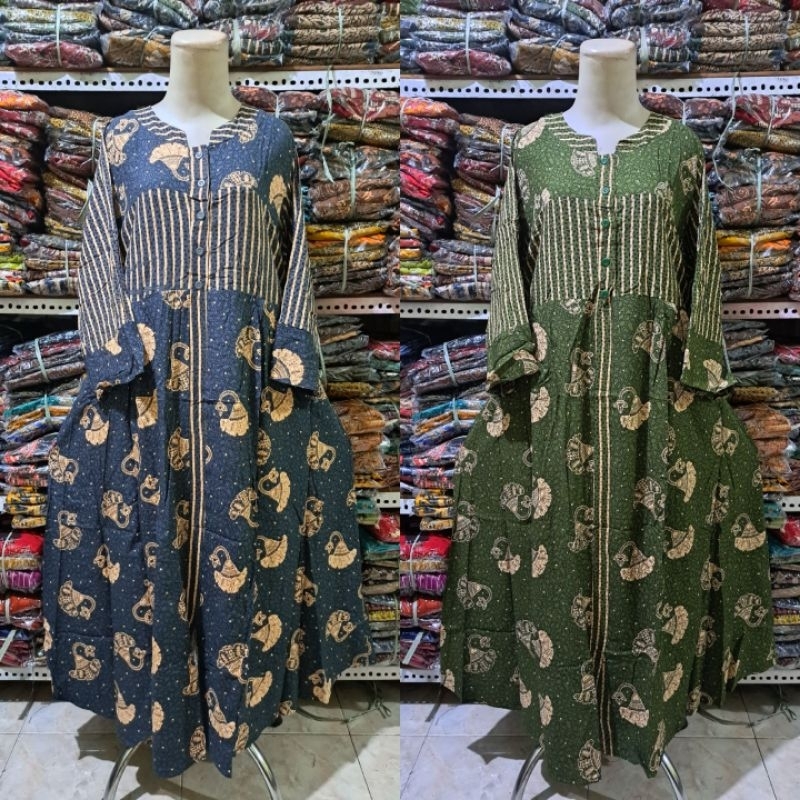 SEKDRES QIANA BY PUTRI DIANA ORIGINAL KANCING DEPAN BUSUI LENGAN 3/4  TALI PINGGANG TERLARIS