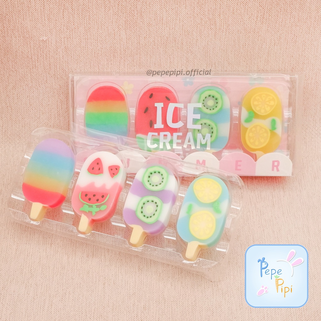 

Penghapus 3D Ice Cream Summer XGD-6616 Eraser Setip Stip Hapusan Pensil Penghapus Popsicle Ice Pop