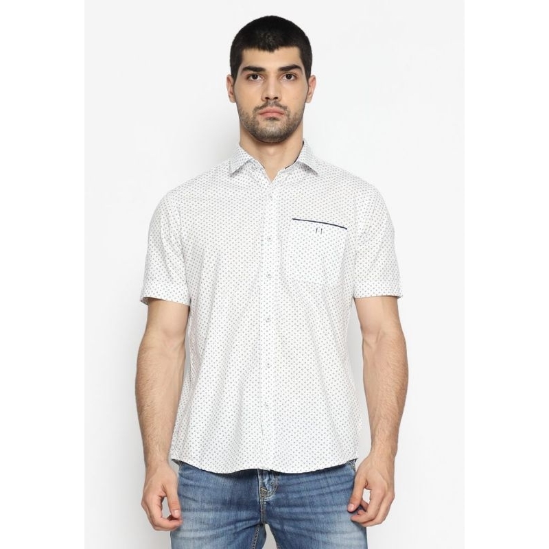 KLS445 KEMEJA LOIS ORIGINAL PRIA LENGAN PENDEK PUTIH WHITE REGULER