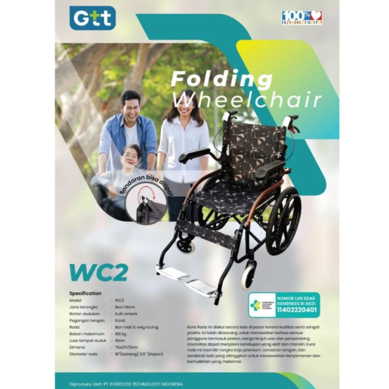 Craneyyeye Kursi Roda Travel Gtt Wc2 Lipat Ban Besar - Kursi Roda Travelling Wc2