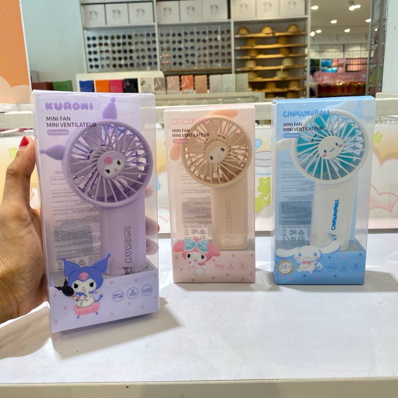 Mini Fan Sanrio collection 1800mAh / cinnamoroll miniso fan / my melody mini fan / kuromi mini fan /