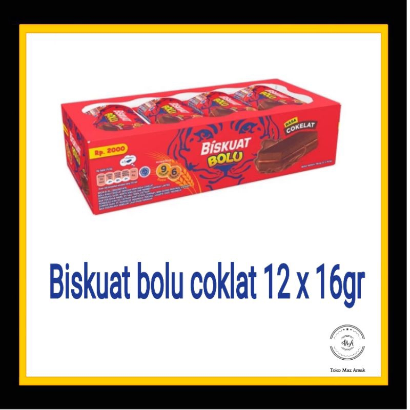 

Biskuat Bolu Coklat 12 x 16gr