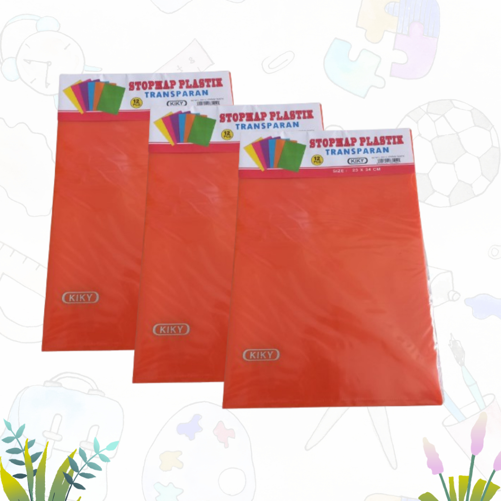 

MAP L Transparan / Stopmap Plastik Transparan Kiky Orange Pack