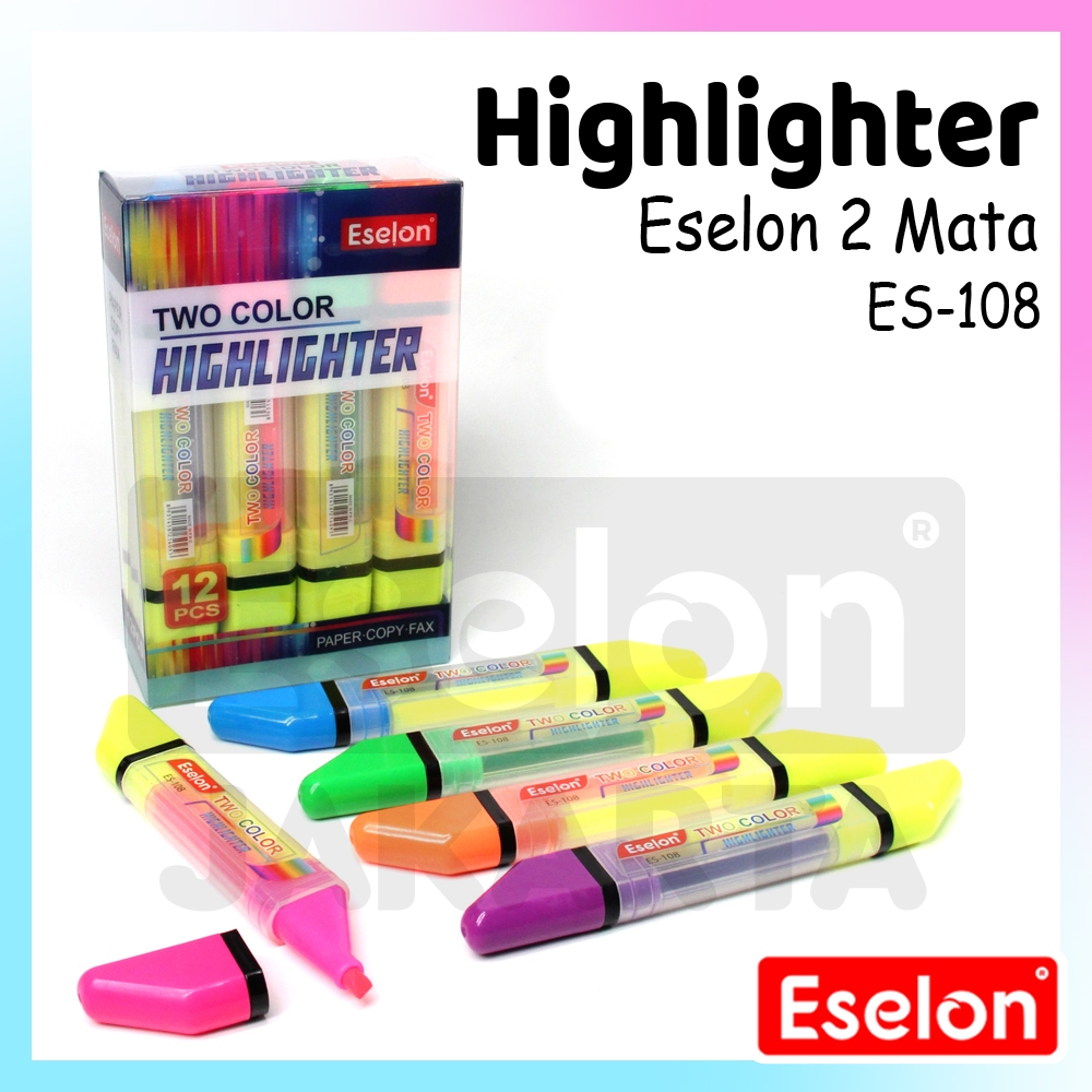 

[ES.JKT] Stabillo 2 sisi / 2 Warna ES108 / Highlighter / Stabilo Eselon