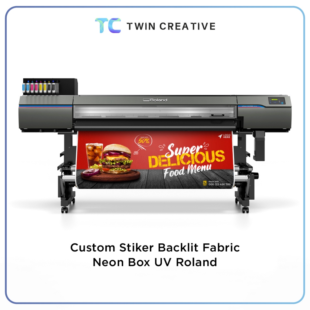 

Cetak Sticker Backlit Fabric Neon Box Meteran Tinggal Tempel - Print Stiker Meteran UV Roland