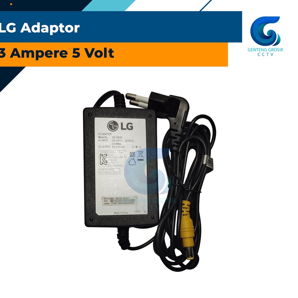 KODE J42G LG Adaptor 5V 3A Power Supply 3 Ampere 5 Volt dc