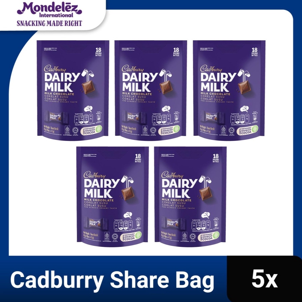 

1212 Flash Sale Cadbury Dairy Milk Cokelat Sharebag Isi 18 x 5
