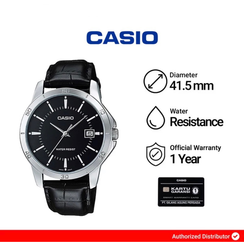 Jam Tangan Pria Casio MTP-V004L-1AUDF / MTP-V004L-1A Original