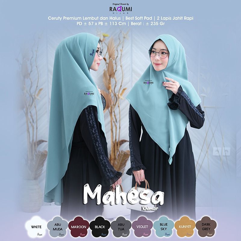 MAHESA KHIMAR RAQUMI ORIGINAL | KHIMAR BEST SOFT PAD CERUTY | KHIMAR BIRUMUDA | KHIMAR JUMBO 2 LAYE