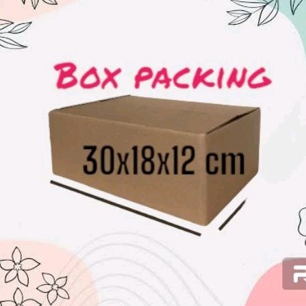 

Dus box kecil ukuran 30x18x12 cm luar polos dalam ada tulisan packaging