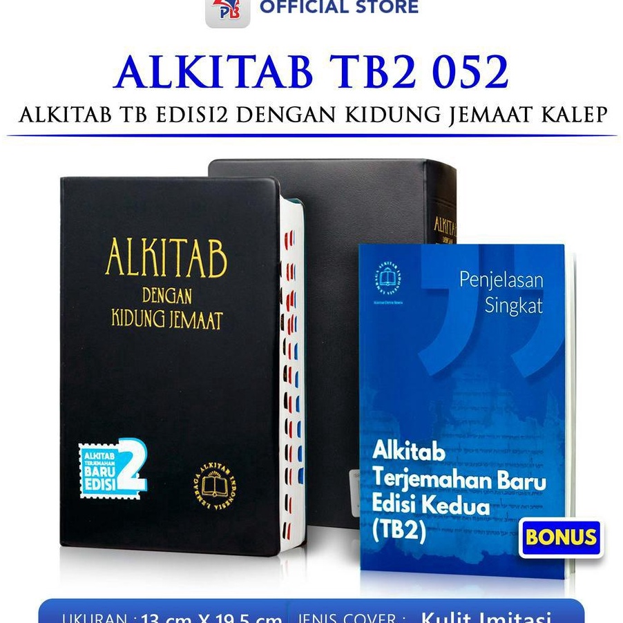 GROSIR Alkitab Kristen Terjemahan Baru Dengan Kidung Jemaat TB2 52 Alkitab Terjemah baru Edisi 2 Bon