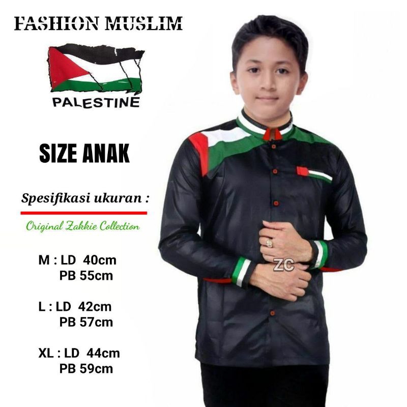 Baju Koko Palestina Anak laki laki Terbaru Masakini