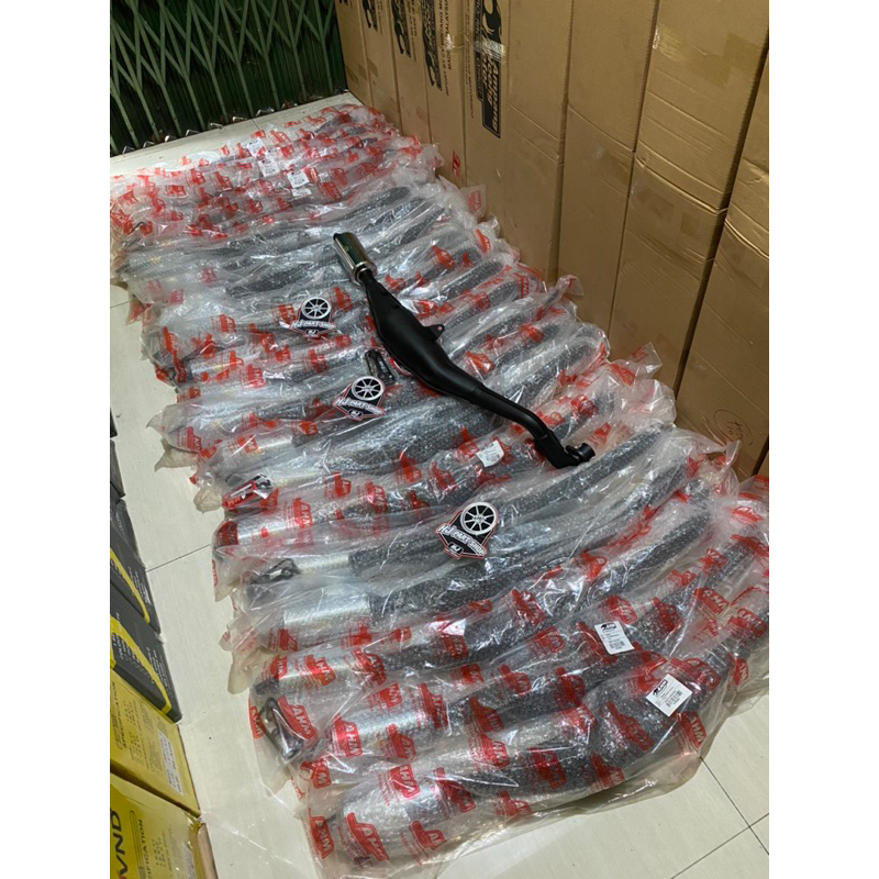 KNALPOT RACING AHM FIZR FORCE 1 DAN SATRIA 2TAK ORIGINAL MALAYSIA KNALPOT STD RACING AHM FIZR FIZ FO