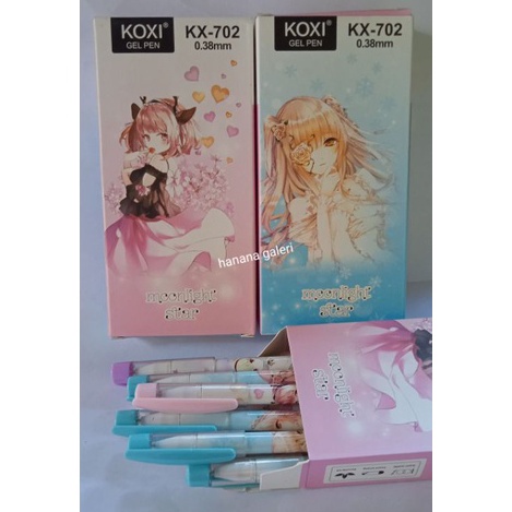 

PROMO SALE Gel pen animasi Pulpen cair 1 pak isi 12 pcs