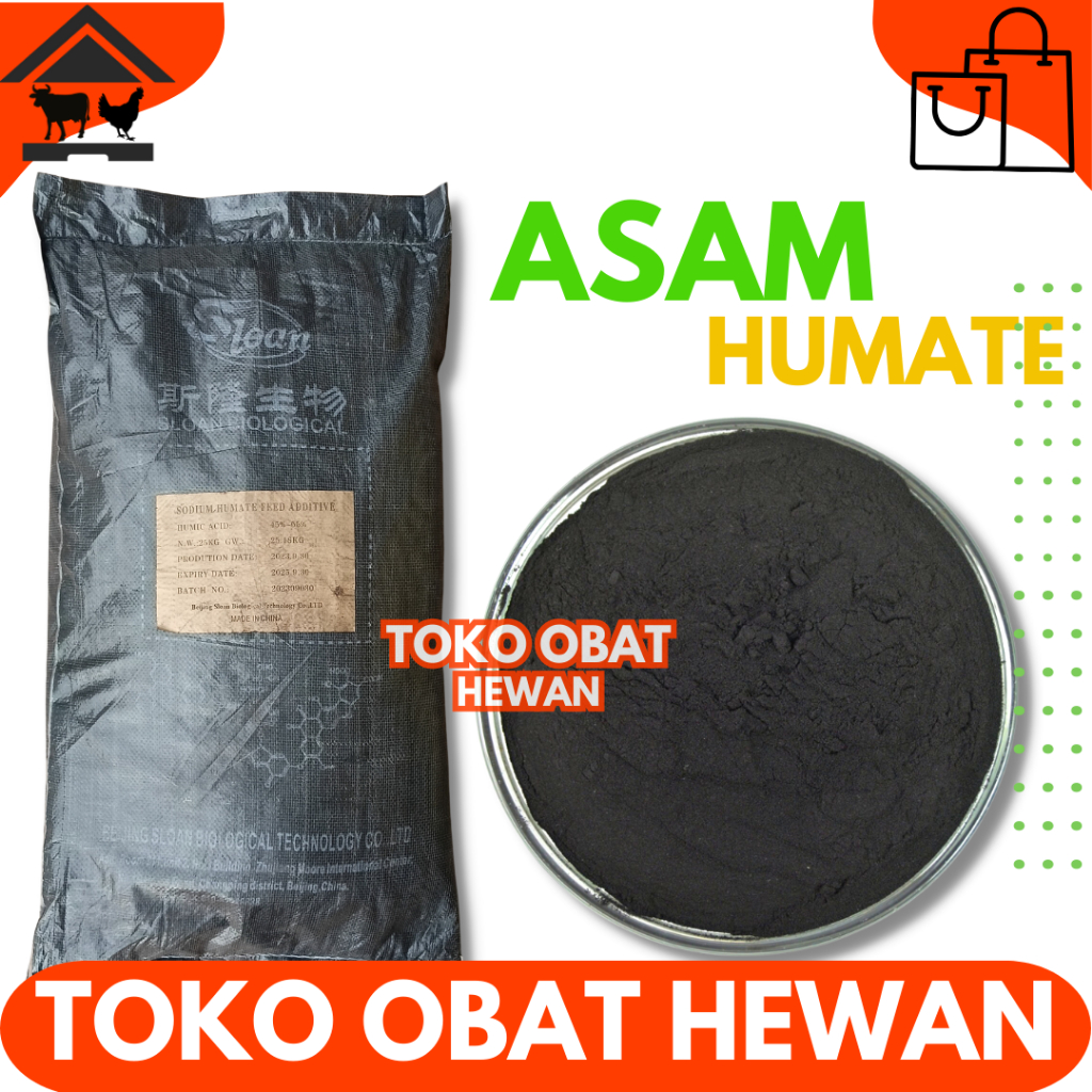 ASAM HUMAT 1 KG HITAM - HUMIC ACID - SODIUM HUMAT - SODIUM HUMATE - HUMID ACID - HUMIC ACID