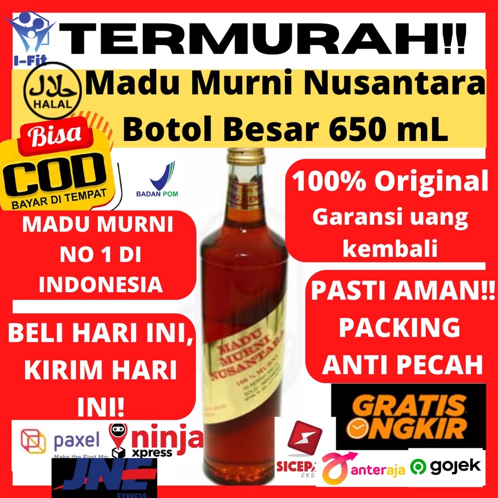 

Ready Stok Madu Murni Nusantara Ukuran besar 65 mL MURNI ASLI HALAL 1 serbuuu