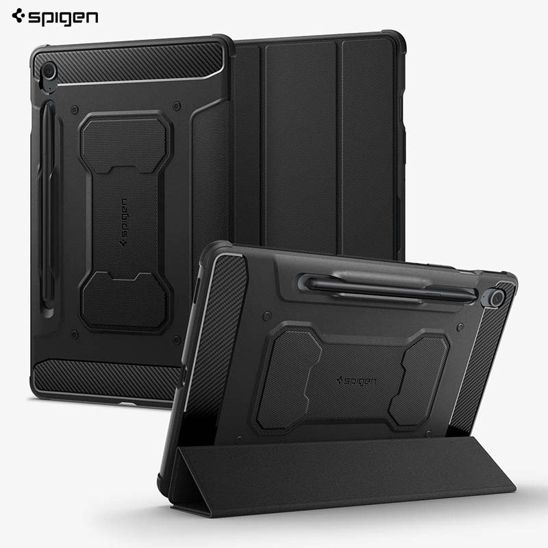 Spigen Rugged Armor Pro Case Samsung Galaxy Tab S9 FE 10.9 - Flip Cover Stand Shock Proof Original