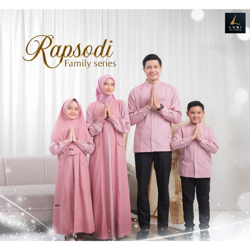 Sarimbit Keluarga 2024 Lebaran Sarimbit Lubi Rapsodi Dusty Pink Baju Sarimbit Keluarga Muslim 2024 G