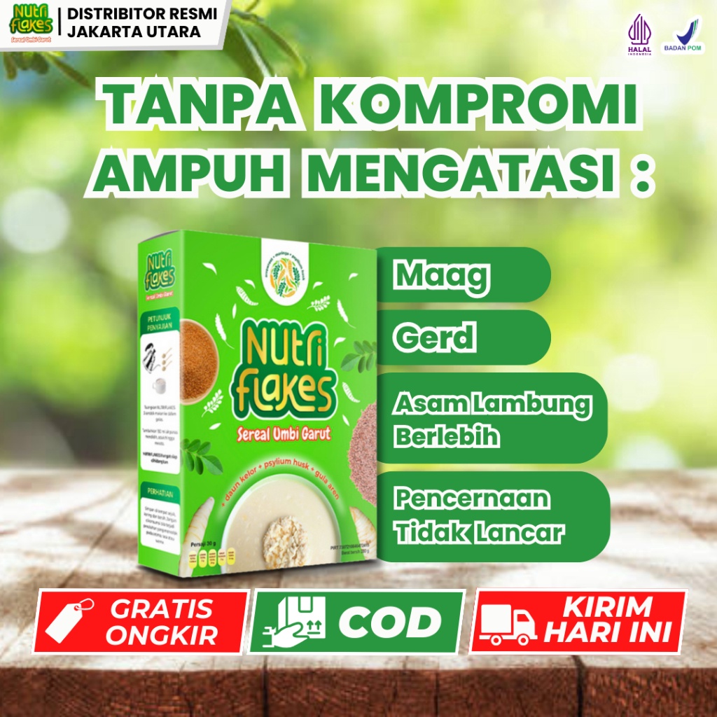 

1212 HARGA GROSIR Nutriflakes 1 Original Sereal Umbi Garut Asam Lambung Ampuh Mengatasi Asam Lambung Gerd Maag 1 Box COD