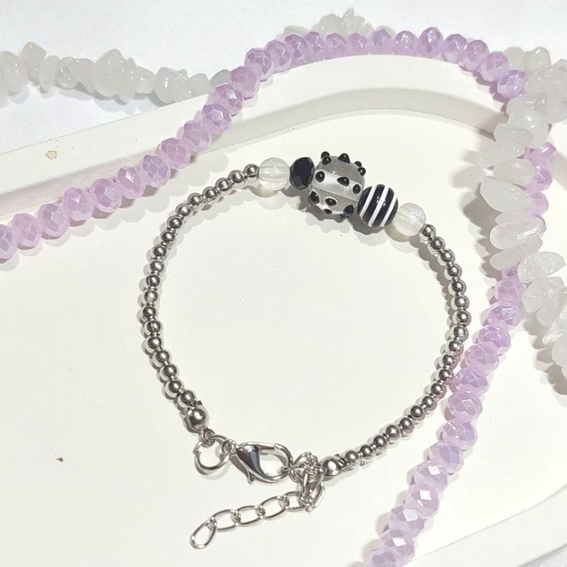 gelang batu kaca estetik premium/ manik jombang