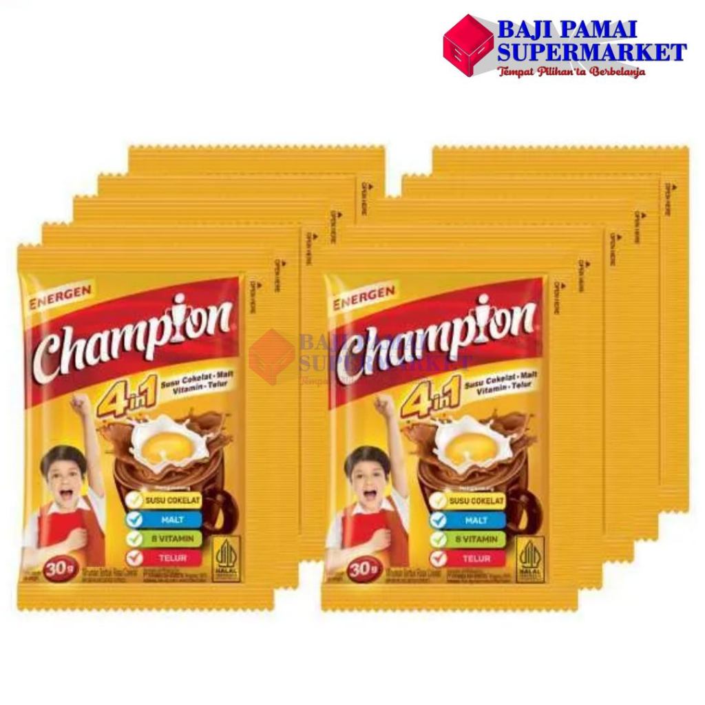 

Energen champion 4in1 rasa cokelat 30 gr 10's