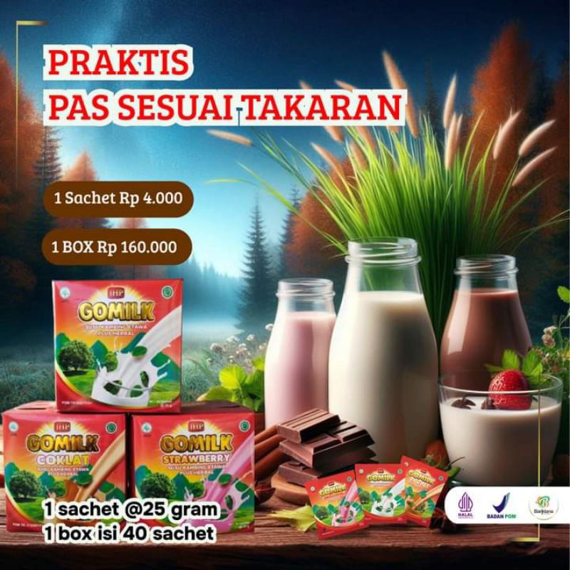 

susu kambing etawa plus herbal kemasan saset, 1 box isi 40 saset