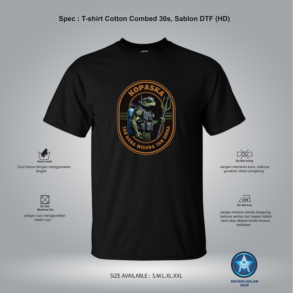KAOS KOPASKA FROGMAN COTTON COMBED 30S KUALITAS DISTRO