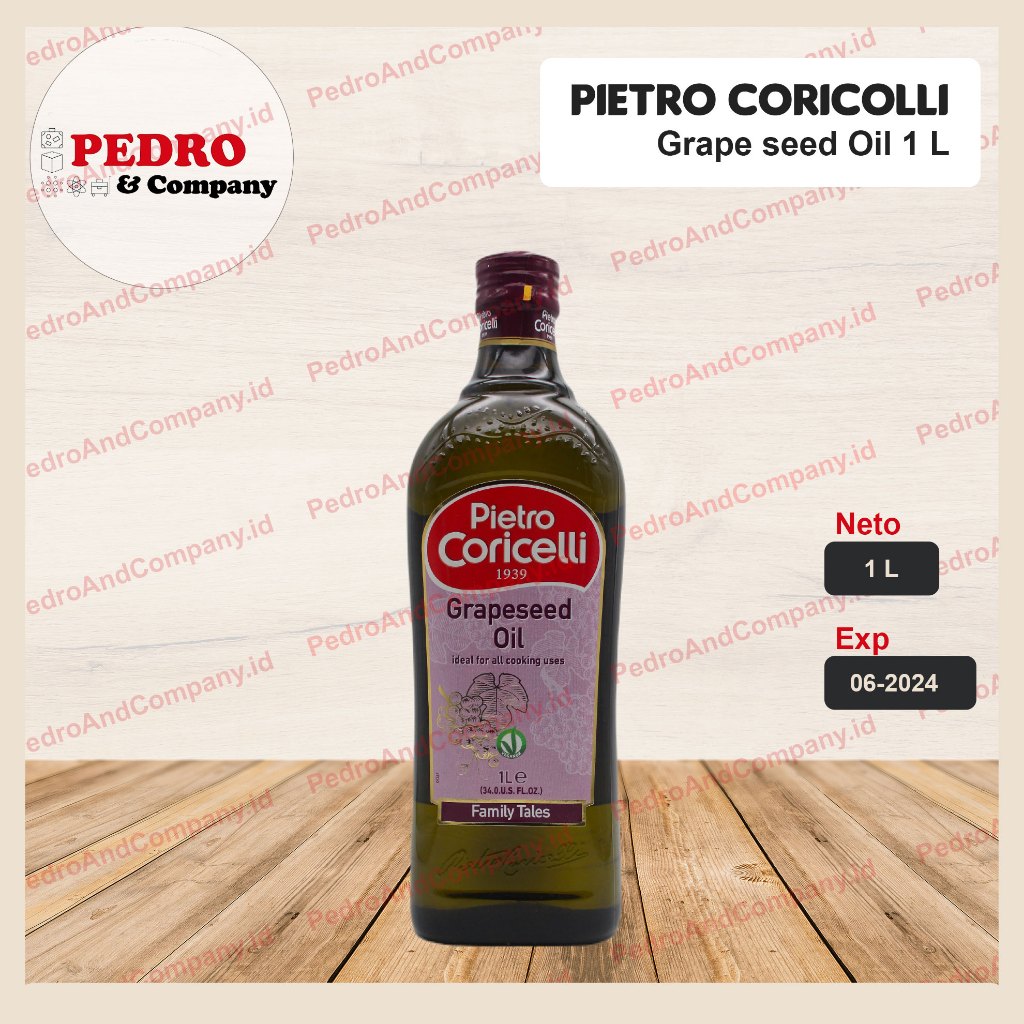 

Pietro coricelli grapeseed oil 1 liter - minyak biji anggur