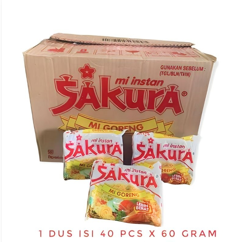 

Sakura Mie instan mi Goreng 50gr per dus