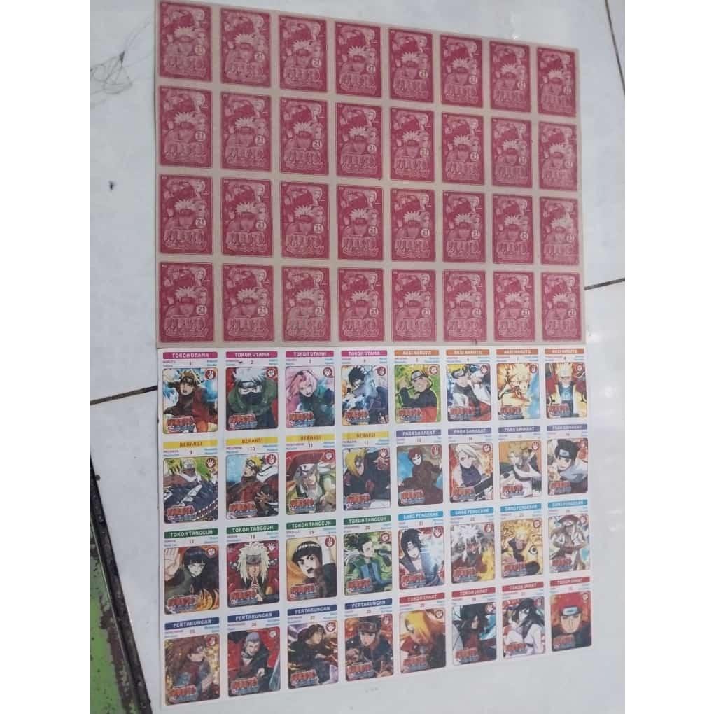 10 LEMBAR KWARTET BELUM POTONGAN / KWARTET LEMBARAN / KARTU KWARTET / KARTU WAYANG