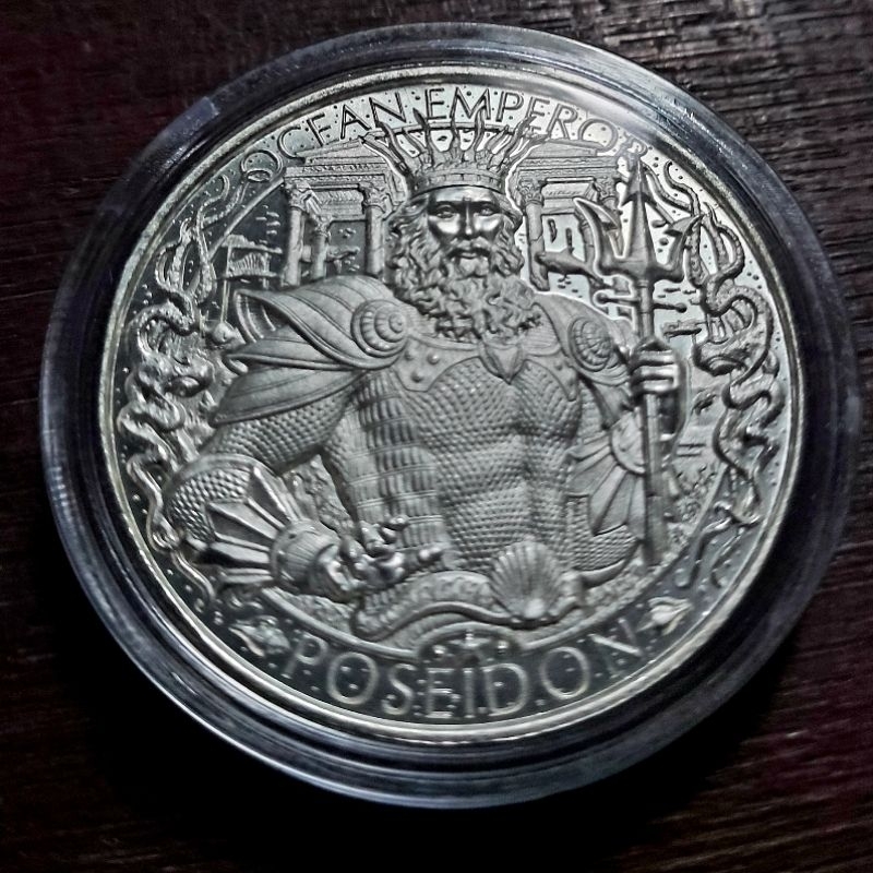 Medali perak Poseidon ocean emperor 1 oz silver medal