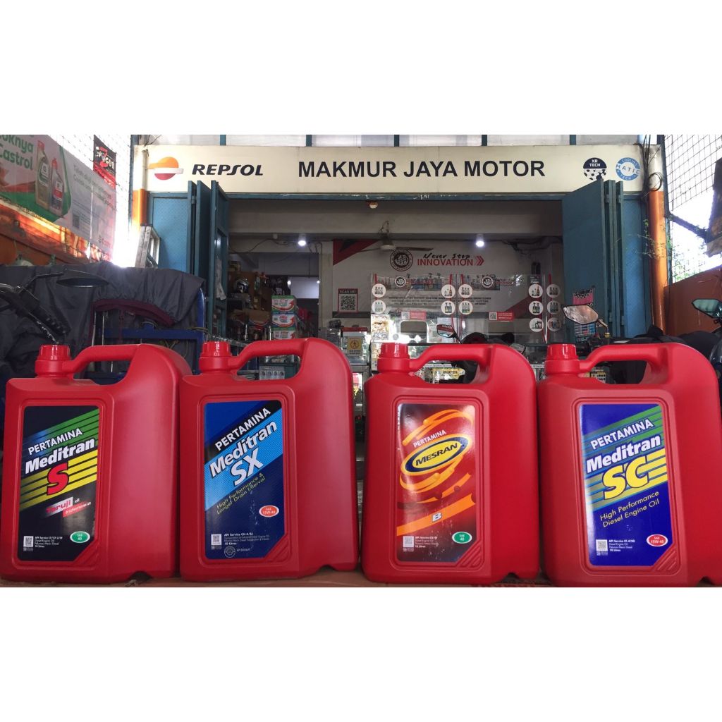 Pertamina Oli Mesin Diesel Kemasan isi 10 Liter , Mesran B40 Sae 40 Galon 10 Liter , Meditran S40 Sa