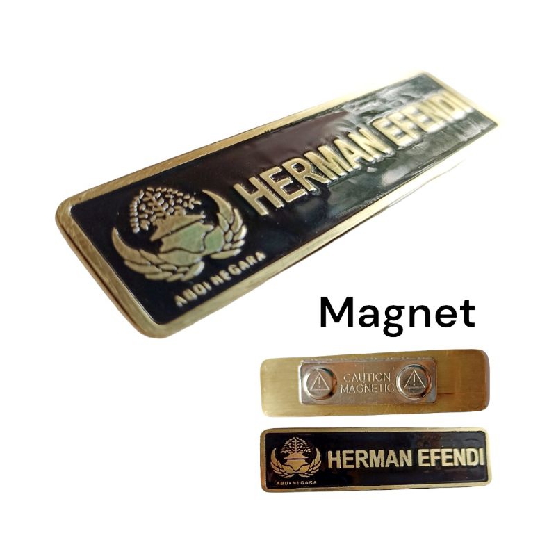 

name tag / nama ada korpri timbul