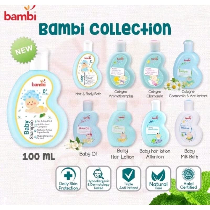 Bambi Baby Cologne 100Ml/bambi /bambi shampoo/bambi milk bat/bambi hair lotion